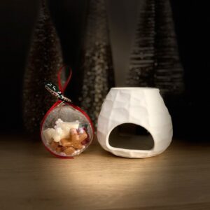 Αρωματιστής scentchips με σαγρέ υφή με wax melts σε Χριστουγεννιάτικη μπάλα